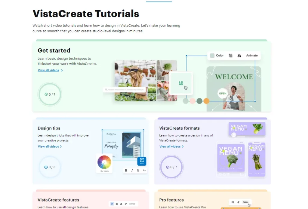 vistacreate features