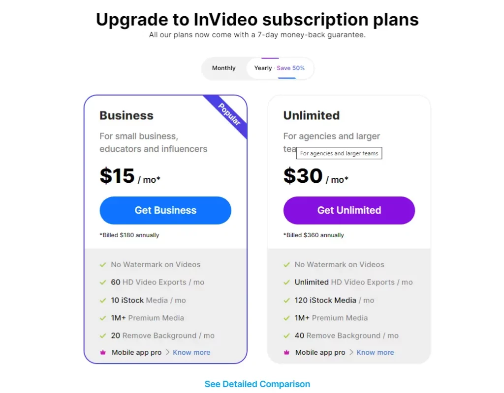 Invideo Pricing