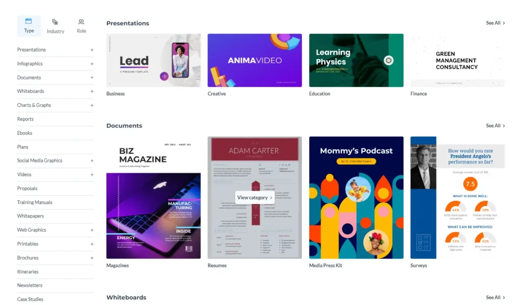 Visme templates