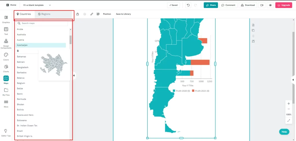 piktochart infographic maps and brand assets
