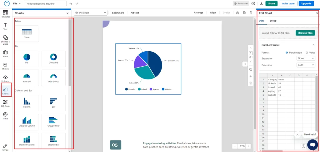 venngage graph maker